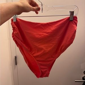 Orange high waist bikini bottom